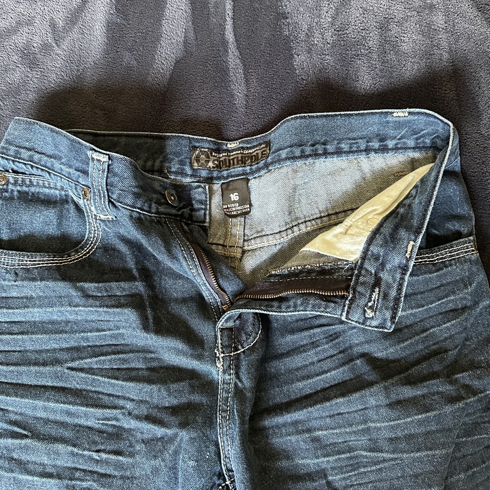 South Pole Men's Dark Blue Relaxed Jeans